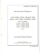 Illustrated Parts Breakdown for Actuating Drag Braces for Main and Nose Landing Gear