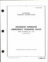 Handbook of Instructions for Solenoid Operated Emergency Transfer Valve Part No. MC 1750