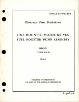 Illustrated Parts Breakdown for Line Mounted Motor-Driven Fuel Booster Pump Assembly - Model 122901-010-01