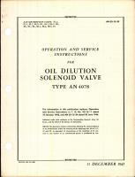 Operation & Service Instructions for Oil Dilution Solenoid Valve Type AN 4078