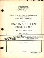 Operation, Service, & Overhaul Instructions with Parts Catalog for Engine-Driven Fuel Pump Type AN4101 (G-9)