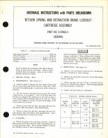 Overhaul Instructions with Parts Breakdown for Return Spring and Retraction Brake Lockout Cartridge Assembly Part No. 9-24968-3