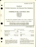 Overhaul Instructions with Illustrated Parts Breakdown for Temperature Control Box