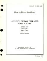 Illustrated Parts Breakdown 1-1/4 Inch Motor Operated Gate Valves Part No. 08-17531C, 08-17531D