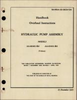 Overhaul Instructions for Hydraulic Pump Assembly - Models AA-60401-R6 and AA-65401-R6 