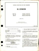 Overhaul Instructions with Parts Breakdown for Oil Separator - Part 606-9A