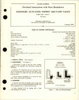 Overhaul Instructions with Parts Breakdown for Solenoid Actuated Poppet Shut-Off Valve - Part 112915-1