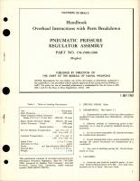 Overhaul Instructions with Parts Breakdown for Pneumatic Pressure Regulator Assembly - Part 178-1500-1200 