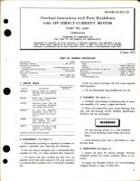 Overhaul Instructions with Parts Breakdown for HP Direct Current Motor 0.002 Part 26845