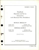 Operation and Service Instructions with Illustrated Parts for Bench Mock Up - Part KT427470-2, and Power Supply - Part A4010-01A