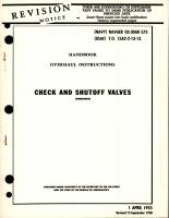 Overhaul Instructions for Check and Shutoff Valves 