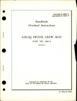 Overhaul Instructions for A3D-2Q Swivel Crew Seat - Part 3685-9
