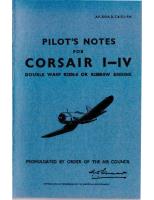 Pilot's Notes - Corsair I-IV