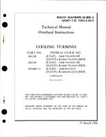 Overhaul Instructions for Cooling Turbines - Parts 203120, 203130, and 204480-1-1