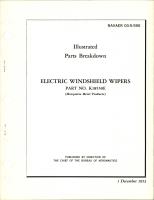 Illustrated Parts Breakdown for Electric Windshield Wipers - Part K18550E 