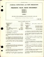 Overhaul Instructions with Parts Breakdown for Quick Disconnect Pneumatic Valve