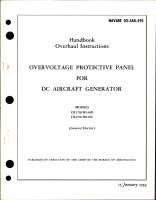 Overhaul Instructions for Overvoltage Protective Panel for DC Generator - Models CR2781M146D and CR2781M146F 