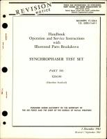 Operation, Service Instructions with Parts for Synchrophaser Test Set - Part GS4150