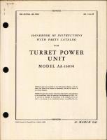 Handbook of Instructions with Parts Catalog for Turret Power Unit Model AA-16850