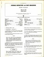 Instructions w Parts Breakdown Rotary Actuator