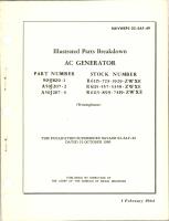 Illustrated Parts Breakdown for AC Generator - Parts 903J820-1, A50J207-2, and A50J207-4 