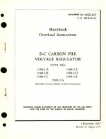 Illustrated Parts Breakdown for D-C Carbon Pile Voltage Regulator Type No. 1588, 1589 