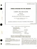 Overhaul Instructions with Parts Breakdown for Carbon Pile Regulator Type No. RDL-15 (RD4308-1) 