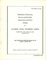 Operation, Service and Overhaul Instructions with Parts Catalog for Exterior Lights Flasher Units - Parts 1006, 3000, and 3300