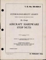 Interchangeability Charts - Aircraft Hardware Stop Nuts