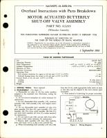 Overhaul Instructions with Parts Breakdown for Motor Actuated Butterfly Shut-Off Valve Assembly - Part 113255