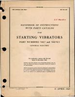 Instructions with Parts Catalog for Starting Vibrators - Parts 70G7 and 70G7G3 