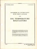 Instructions with Parts Catalog for Airesearch Oil Temperature Regulators