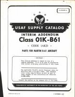 Supply Catalog Parts for Martin B-61 Aircraft