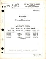 Overhaul Instructions for Aircraft Cabin Air Pressure Regulators