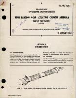 Overhaul Instructions for Main Landing Gear Actuating Cylinder Assembly - Part 340-5150102-5 