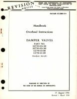 Overhaul Instructions for Damper Valves Part No. 10Z790, 11Z790 