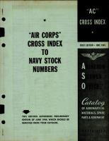 "Air Corps" Cross Index to Navy Stock Numbers