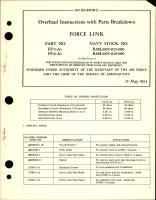 Overhaul Instructions with Parts for Force Link - Part FP-5-A1, FP-6-A1