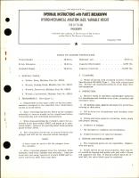 Overhaul Instructions with Parts Breakdown for Hydro Mechanical Aviation Jack, Variable Height 515 V7.5-36