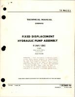 Overhaul Manual for Fixed Displacement Hydraulic Pump Assembly - PF-3909-2 Series
