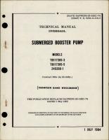 Overhaul Instructions for Submerged Booster Pump - Models TB117300-3, TB117300-5, and 245200-1 