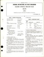 Overhaul Instructions with Parts Breakdown for Solenoid Operated Direction Valve - 891244