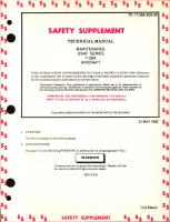 Safety Supplement to Technical Manual of Manual for USAF Series T-28A