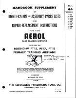 Identification, Assembly Parts Lists with Repair - Replacement Instructions for Tail Aerol Part No. B125ST13, for PT-13, PT-17, and PT-18 