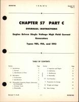 Overhaul Instructions for Engine Driven Single Voltage High Field Current Generators, Ch 57 Part C