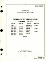 Overhaul Instructions for Thermostatic Temperature Control Valves