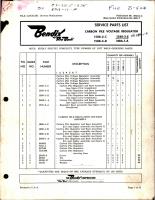 Service Parts List for Carbon Pile Voltage Regulator - 1588-2-C, 1588-2-D, 1588-2-E, and 24B6-1-A 