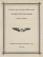 Columbus Army Flying School Graduation Pamphlet