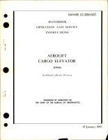 Operation and Service Instructions for Aerolift Cargo Elevator - 319950