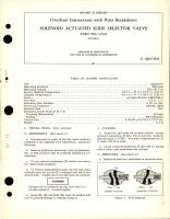 Overhaul Instructions with Parts for Solenoid Actuated Slide Selector Valve - Part 14530